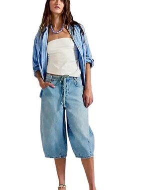 Free People We The Free Amada Cropped Barrel Jeans